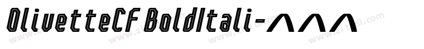OlivetteCF BoldItali字体转换